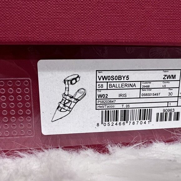 Valentino Garavani Roman Stud Ankle Strap Mule Vlogo Rockstud Cage Flat 36/38 - Picture 12 of 12